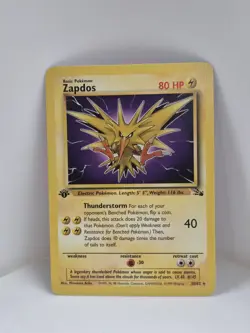 Pokemon Zapdos Fossil 1st First Edition 30/62 LP/NM Near Mint - Image 1