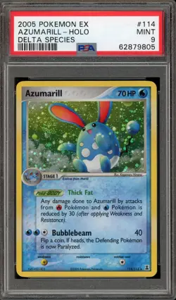 Pokemon Azumarill EX Delta Species Holo Secret Rare #114 PSA 9 Mint - Image 1