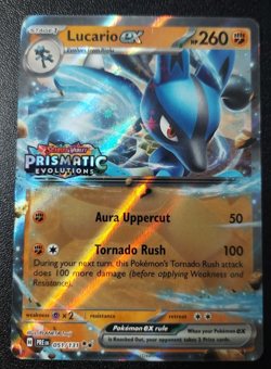 Lucario ex 51/131 Pokemon Prismatic Evolutions Stamped NM - Image 1
