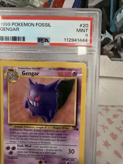 Pokemon 1999 Fossil Gengar 20/62 PSA 9 Unlimited Vintage Rare - Image 5