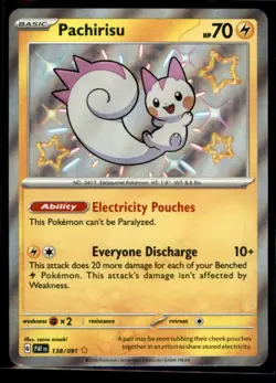 2024 Scarlet & Violet Series - Paldean Fates Pachirisu Illustration Rare #138 - Image 1