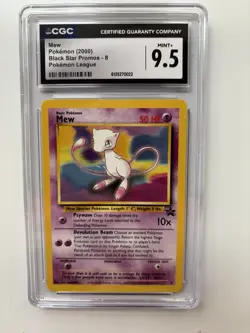 Mew Pokemon TCG 2000 Movie Promo Non Holo Black Star #8 CGC 9.5 - Image 1