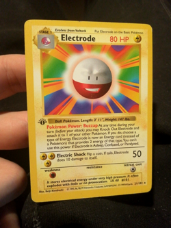 Pokemon Electrode 21/102 BS Shadowless Base Set Rare 1st Edition - Image 1