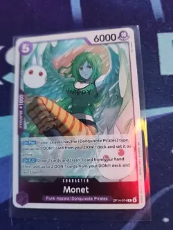One Piece OP14 Dash Pack Monet Single OP14-074 R The Azure Sea's Seven Foil NM - Image 3