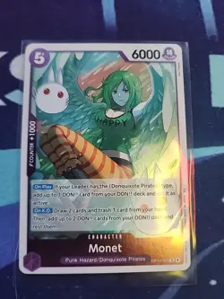 One Piece OP14 Dash Pack Monet Single OP14-074 R The Azure Sea's Seven Foil NM - Image 4