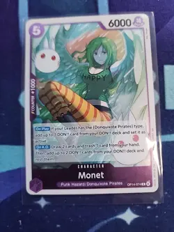 One Piece OP14 Dash Pack Monet Single OP14-074 R The Azure Sea's Seven Foil NM - Image 5