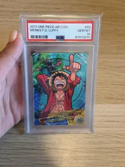 PSA 10 2011 One Piece AR Formation C/03 #03 Monkey D. Luffy POP 2 - Image 1