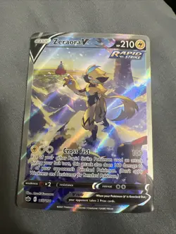 Pokemon TCG SWSH Chilling Reign Zeraora V 166/198 Alternate Alt Full Art NM - Image 1