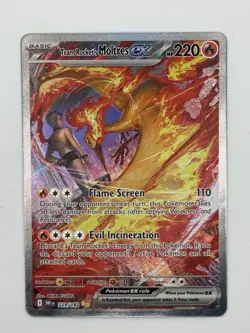Pokemon TCG Team Rocket's Moltres ex Special Illustration Rare Holo Sv10 229/182 - Image 1