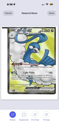 Altaria ex Ultra Rare Dragon Holo SV04: Paradox Rift #232/182 [NM] Pokemon TCG - Image 2