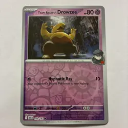 Team Rocket's Drowzee Destined Rivals Reverse Holo 079/182 SV10 Pokemon TCG - Image 1