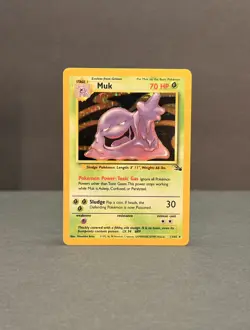 Pokemon Fossil Muk Holo – Lightly Played LP – Original Vintage 13/62 - Image 1