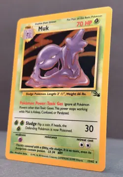 Pokemon Fossil Muk Holo – Lightly Played LP – Original Vintage 13/62 - Image 4