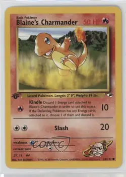Blaine's Charmander 1st Ed. Pokemon Gym Heroes #61 2000 - Image 1