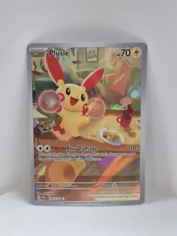 Plusle NM IR Paradox Rift 193/182 Pokemon TCG Holo Illustration Rare PSA Worthy - Image 1
