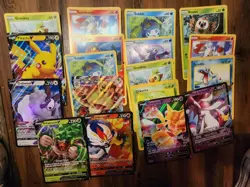Pokemon 17-Card Lot OVERSIZED Jumbo Ultra RARE Cards! Pikachu Meowth Cinderance - Image 1