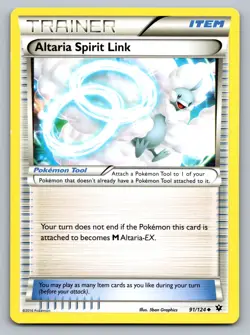 Pokemon TCG XY - Fates Collide Altaria Spirit Link 91/124 - Image 1