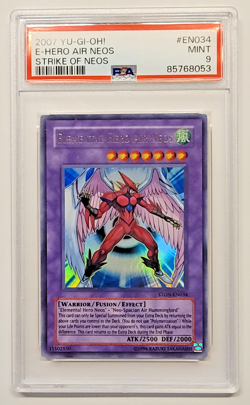 YUGIOH ELEMENTAL HERO AIR NEOS ULTRA RARE PSA 9 MINT STON-EN034 - Image 1