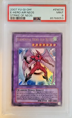 YUGIOH ELEMENTAL HERO AIR NEOS ULTRA RARE PSA 9 MINT STON-EN034 - Image 4