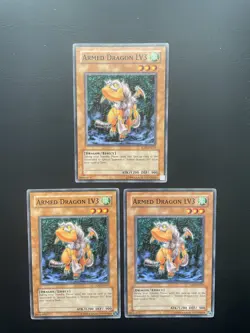 Yugioh Armed Dragon LV3 SOD-EN013 Unlimited Edition Common LP/MP X3 - Image 1