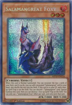 *** SALAMANGREAT FOXY *** PRISMATIC SECRET RARE MP19-EN154 YUGIOH! - Image 1