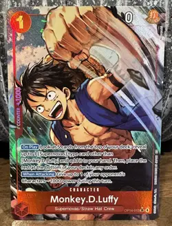 2026 One Piece The Azure Sea's Seven OP14-013 Monkey D Luffy Alternate Art MINT - Image 1