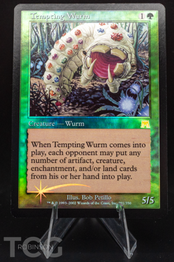 Tempting Wurm - 2002 Magic the Gathering - Onslaught Foil - Image 1