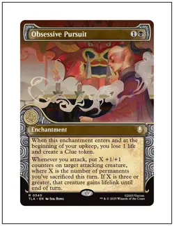 1x Obsessive Pursuit, Showcase Art, Avatar The Last Airbender, Magic, MTG NM - Image 1