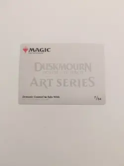 Demonic Counsel Art Card (7/54) (Gold-Stamped Signature) Art Series: Duskmourn - Image 2