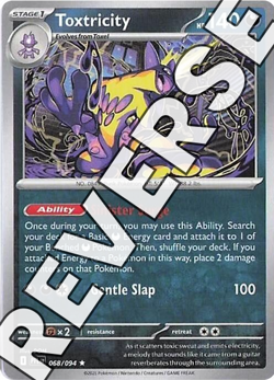 Toxtricity 068/094 Me02: Phantasmal Flames Reverse Holo - Pokemon TCG - NM - Image 1