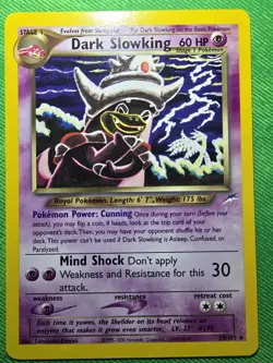 2002 POKEMON TCG NEO DESTINY 20/105 DARK SLOWLING UNLIMITED RARE NEAR MINT - Image 1