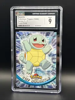 Topps Squirtle #07 Pokemon Series 1 Card 2000 CGC 9 - Image 1