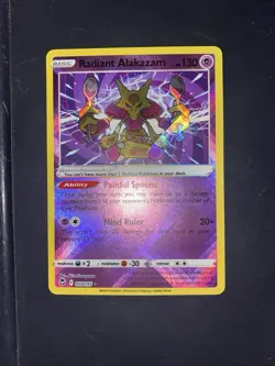 Pokemon TCGRadiant Alakazam 059/195 Swsh - Silver Tempest Holo Pack Fresh NM - Image 1