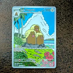 Pokemon Alolan Dugtrio Rare SSP 208/191 Card 110 HP 120 Attack English 2024 - Image 1