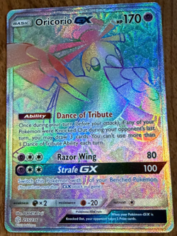 Oricorio GX 255/236 Rainbow Rare Secret Rare Unified Minds NM Pokemon TCG 2019 - Image 1
