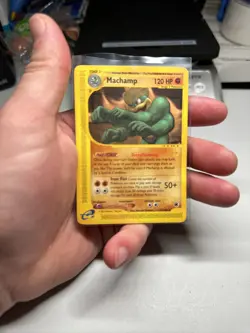 Machamp 51/165 Expedition Base Set Vintage 2002 Pokemon TCG Card Has Crease - Image 4