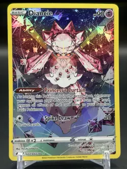 Diancie GG13/GG70 Ultra Rare Pokemon Crown Zenith: Galarian Gallery English LP - Image 1