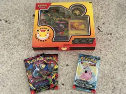 Pokemon Day Collection Promo Pikachu Box plus 3 Sealed Booster Packs - Image 1