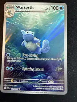 Wartortle 171/165 Holo Illustration Rare Scarlet & Violet 151 Pokemon Card - Image 1