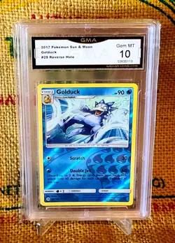Reverse Holo Foil Golduck # 29/149 Sun & Moon Base Set Pokemon GMA 10 GEM MINT!! - Image 1