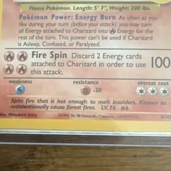 Pokemon Charizard 004/102 Base Set Holo Rare English 1999 Stage 2 Card - Image 3