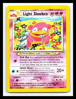 💥 LIGHT SLOWBRO # 51/105 Neo Destiny Non Holo Vintage Pokemon 2001 - Image 1