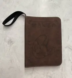 Pokemon Card Binder 4 Pocket 50 Pages Raichu Brown PU Leather - Image 1