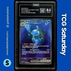 2023 POKEMON SV 151 #200/165 BLASTOISE EX SPECIAL ILLUSTRATION RARE TAG 8.5 - Image 1