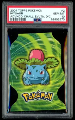 2004 Topps Pokemon #2 Ivysaur Advanced Challenge Die Cut PSA 10 Pop 11 - Image 1