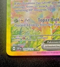 Pokemon TCG Pikachu ex Special Illustration Rare Holo 238/191 Surging Sparks - Image 5
