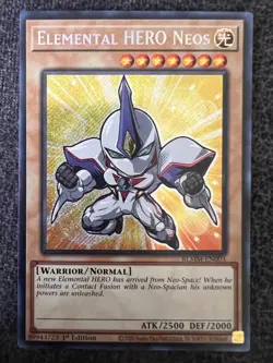 Yugioh Elemental HERO Neos BLMM-EN003 Secret Rare 1st Edition NM - Image 1
