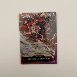 One Piece Card Game Eustass Captain Kid ST10-003 Leader Foil Red Purple 5000 - Image 1