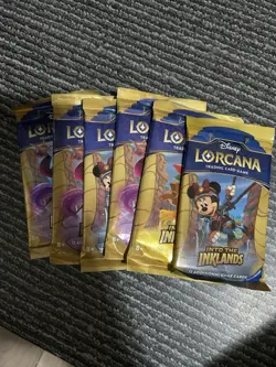 Disney Lorcana Into The Inklands Pack Lot If 6 - Image 1