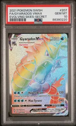 2021 Pokemon SWSH Evolving Skies Gyarados VMAX #207/203 PSA 10 - Image 1